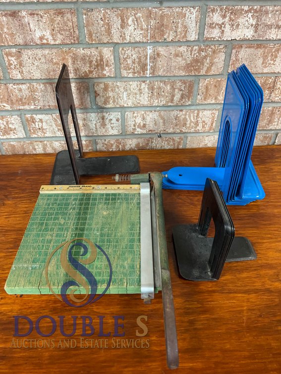 Premier Brand Paper Cutter and Bookends