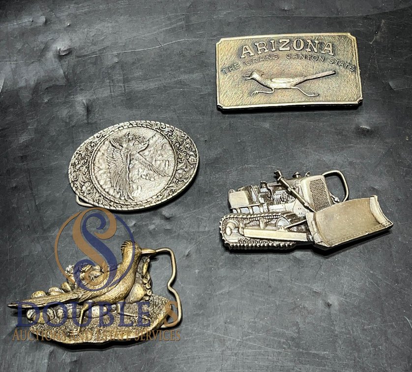 Four Metal Belt Buckles