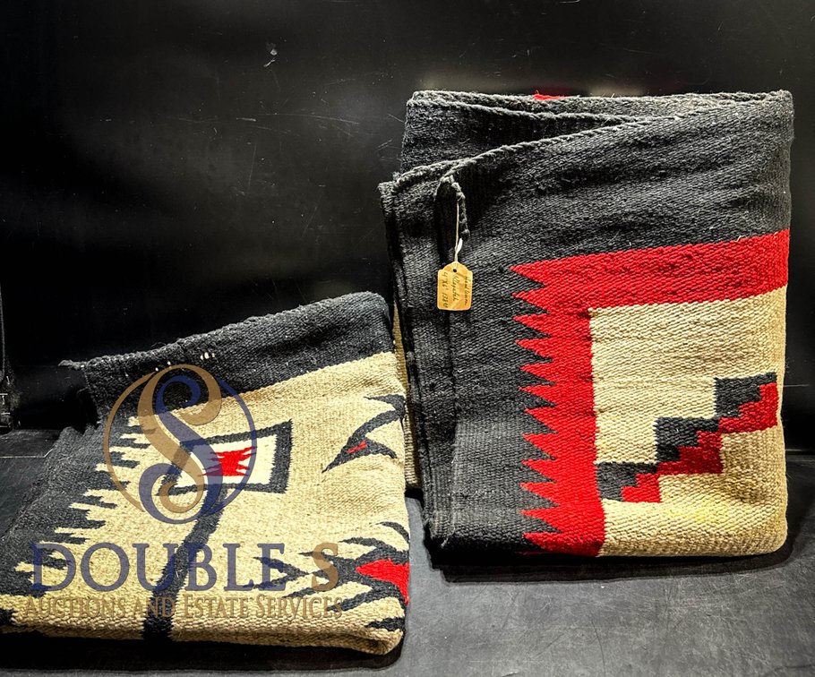Handwoven Wool Blankets, One in Storm Pattern