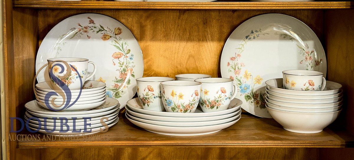 6-Piece Floral China Dinnerware Set