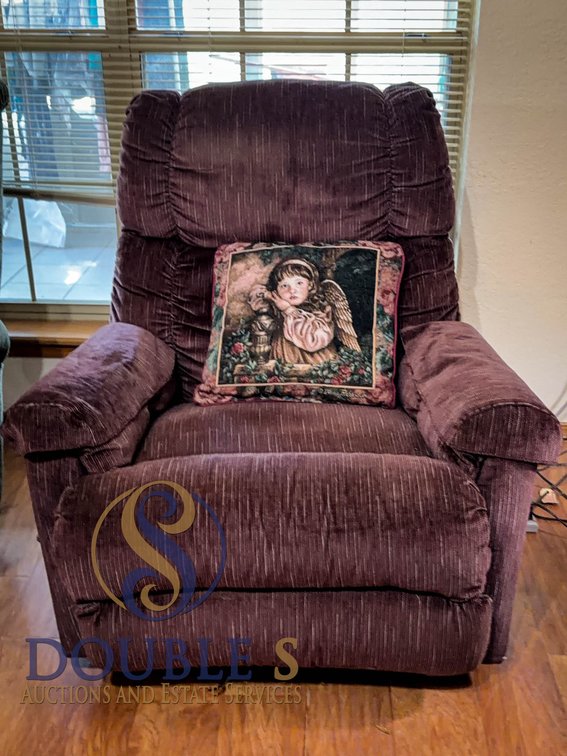 Brown Corduroy Manual Recliner Chair