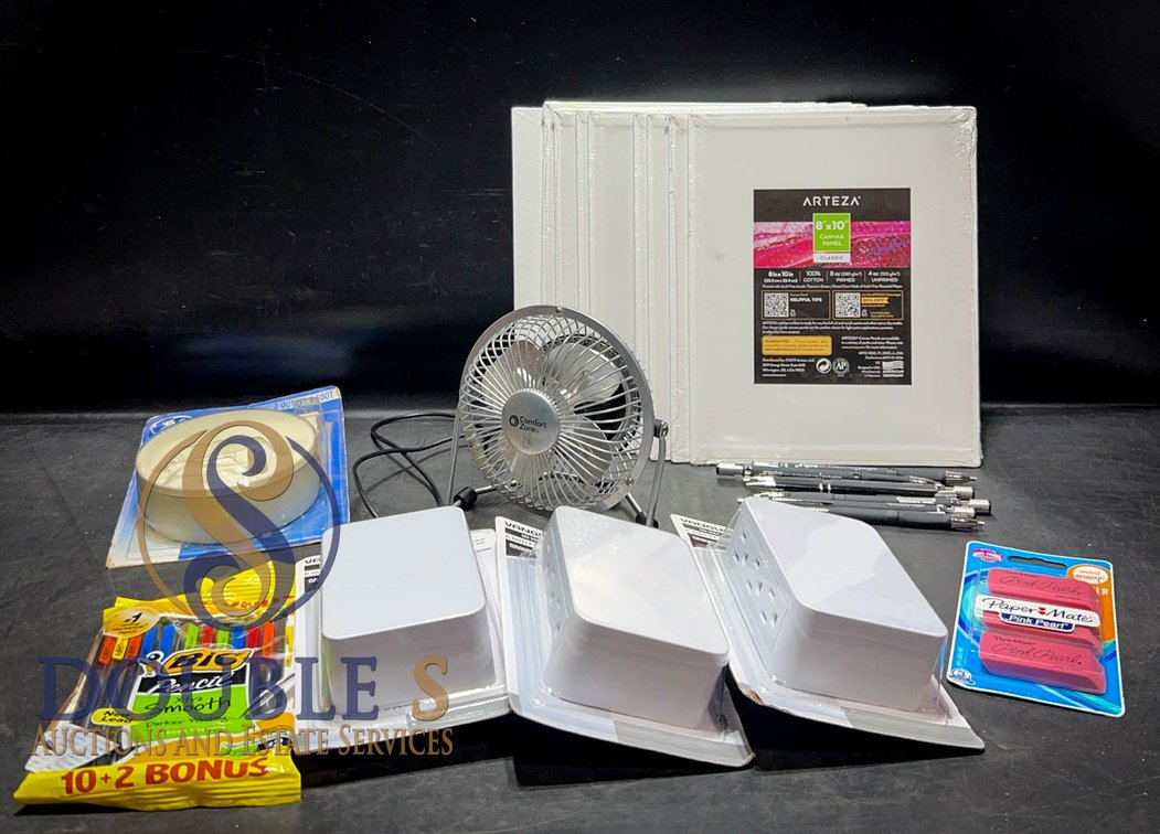 Art Supply & Office Essentials Lot With 8 Can