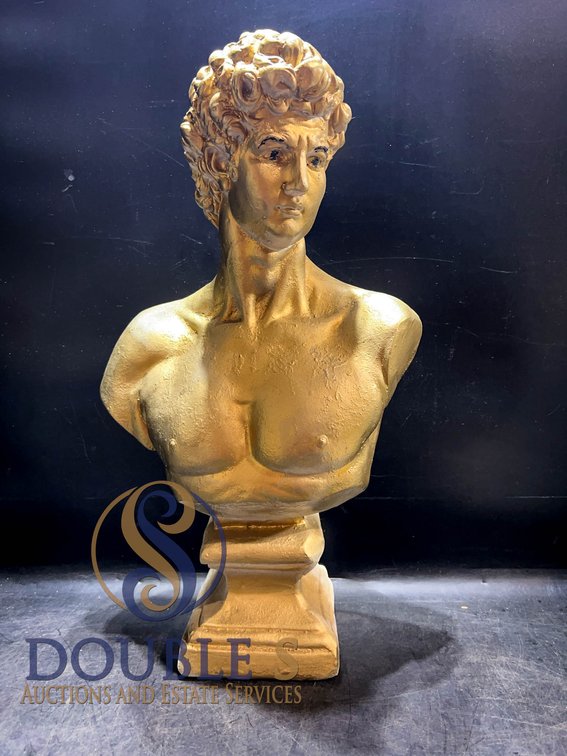 Gold-Painted Plaster Bust of David