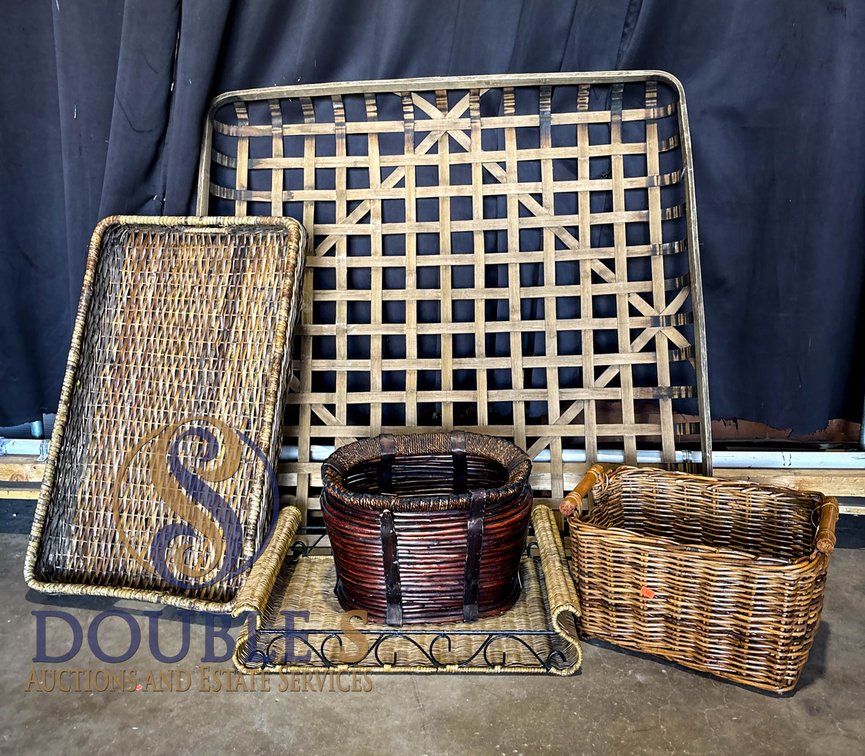 Wicker and Metal Basket Assortment