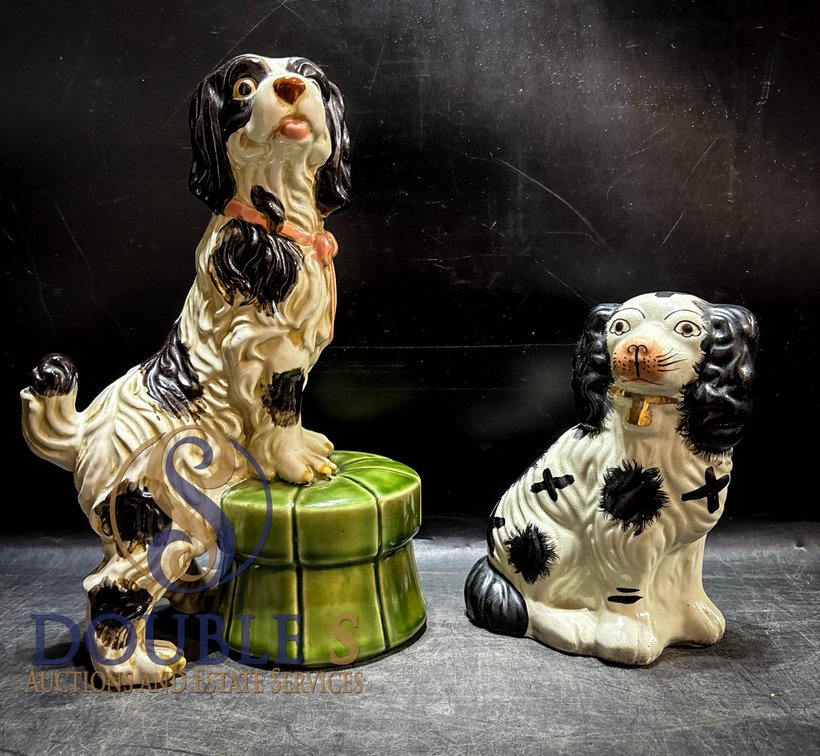 Ceramic Spaniel Dog Figurines