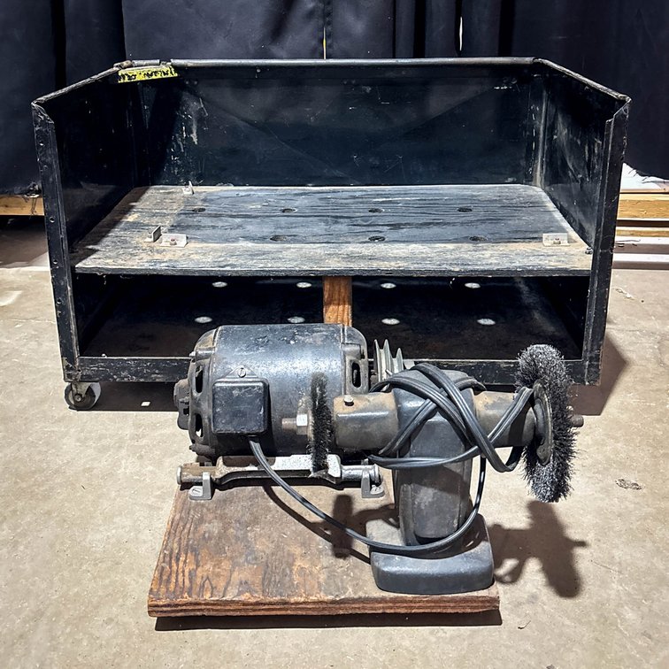Rolling Utility Cart and Electric Bench Polisher