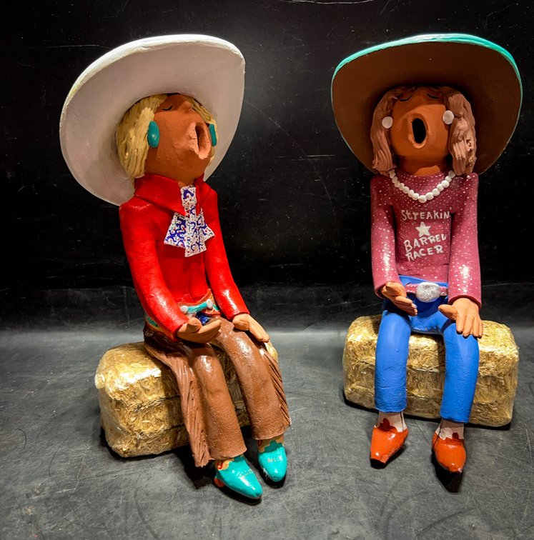 Juan Sandoval Storytellers Figurines Pair