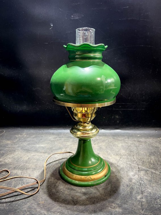 Green Electric Hurricane Table Lamp