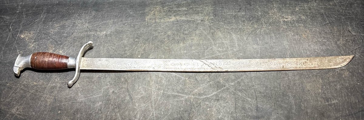 U.S. Military-Style Machete with Leather Grip