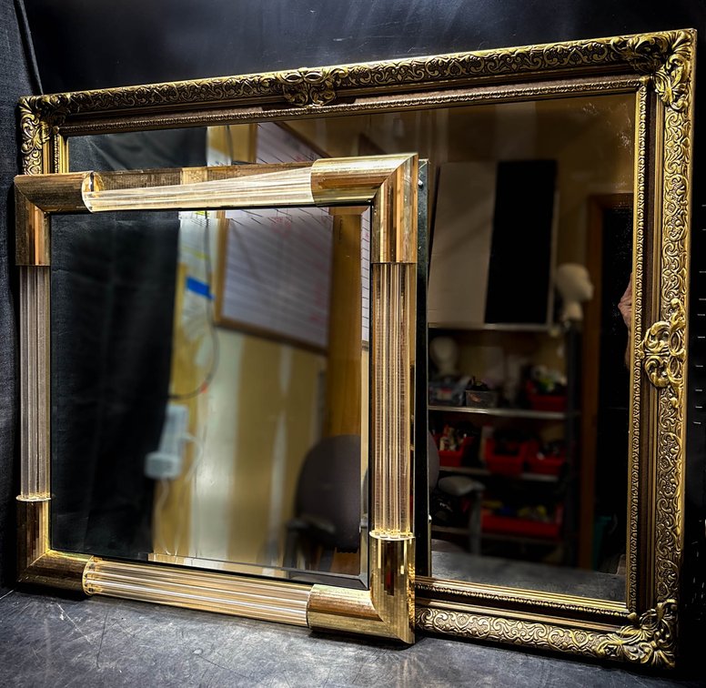 Framed Wall Mirrors, 46" x 36" and 30