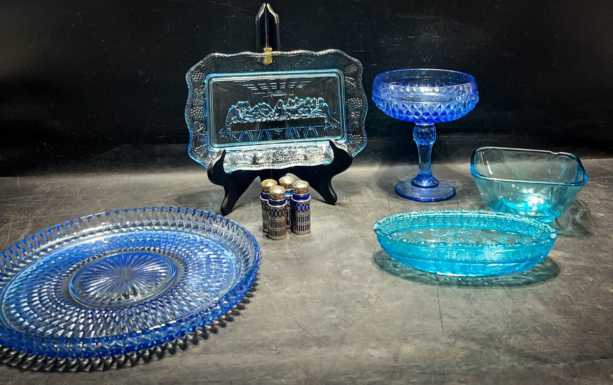 Blue Glass Tableware