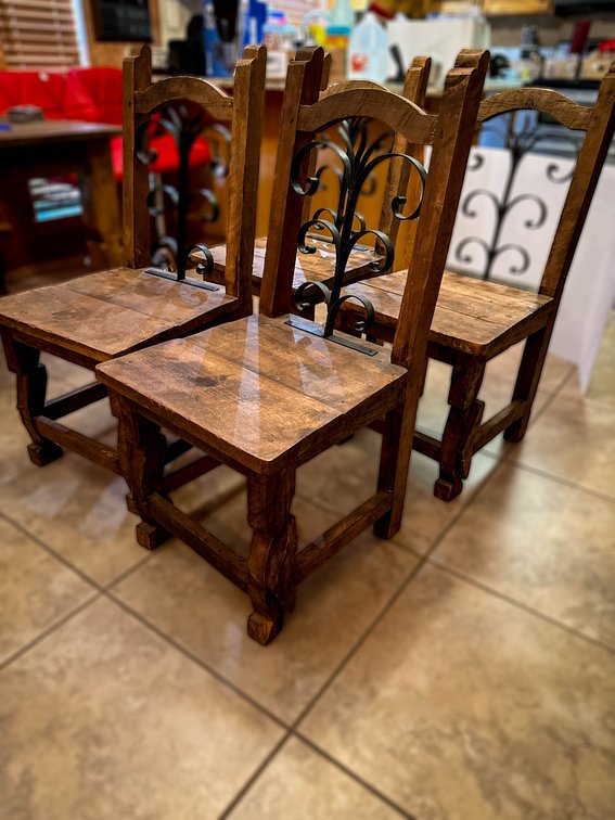 Rustic Wood and Iron Chair