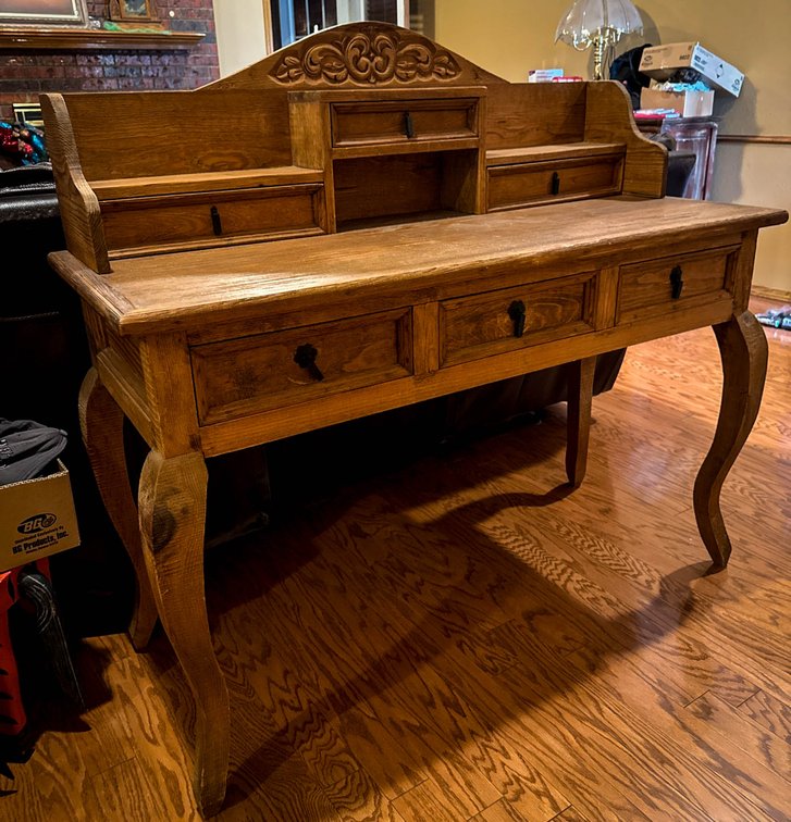 Wooden Writing Desk with Drawers, 50 x 20.5 x 48