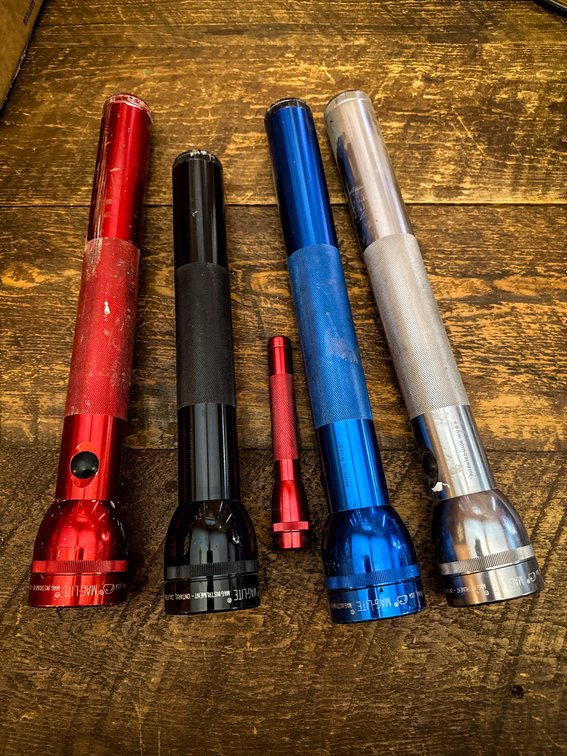 Mag-Lite D-Cell Aluminum Flashlights
