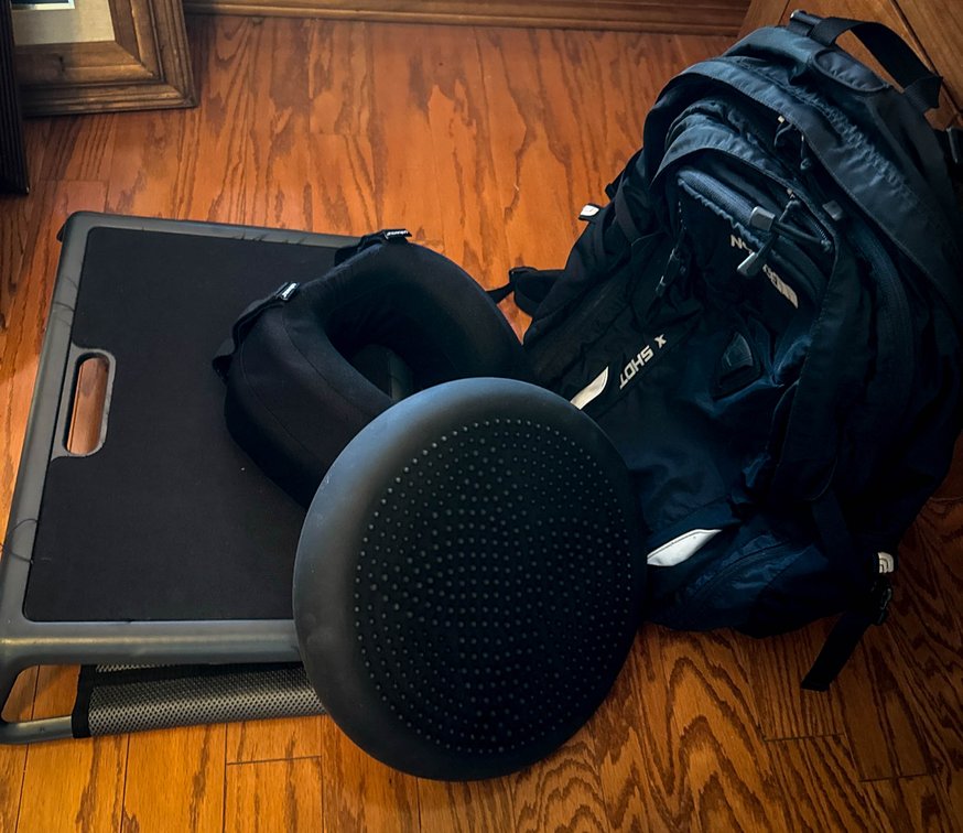 Office and Travel Accessory Bundle including Northface backpack