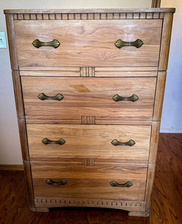 Wooden Chest of Drawers, 34 x 18 x 50 in