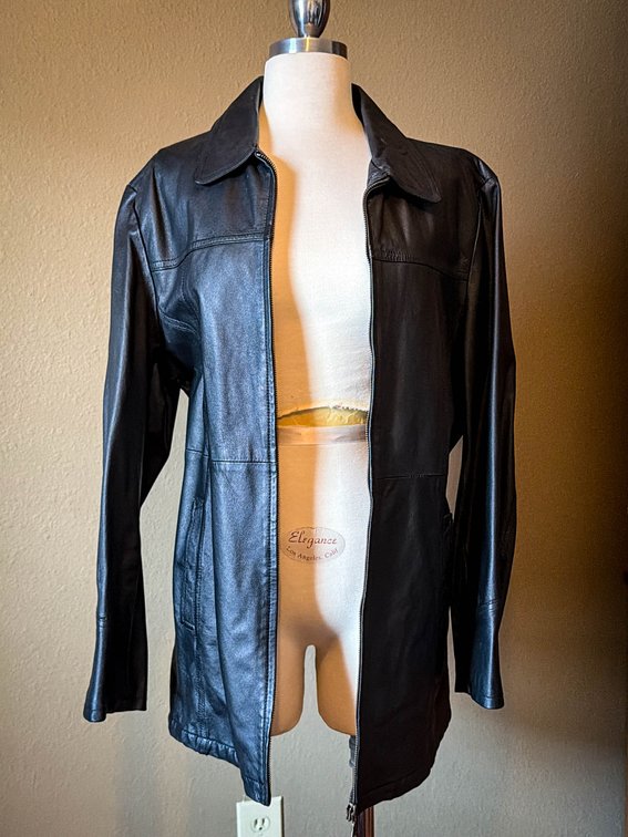 Michael Lawrence Black Leather Jacket M