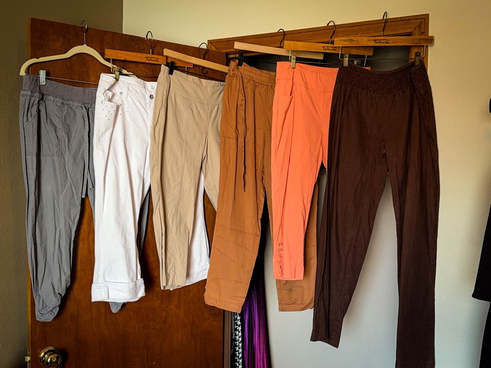 Women's Mixed Brand Pants, 6 Pairs, Size 10-X
