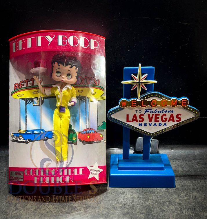 Betty Boop Doll & Las Vegas Light-Up Sign that works.