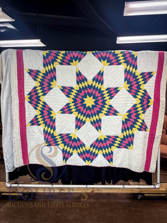 Handmade Star Quilt, 80" x 68" Plus Extension
