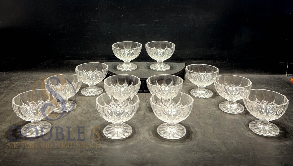 10 Cut crystal Dessert Compotes