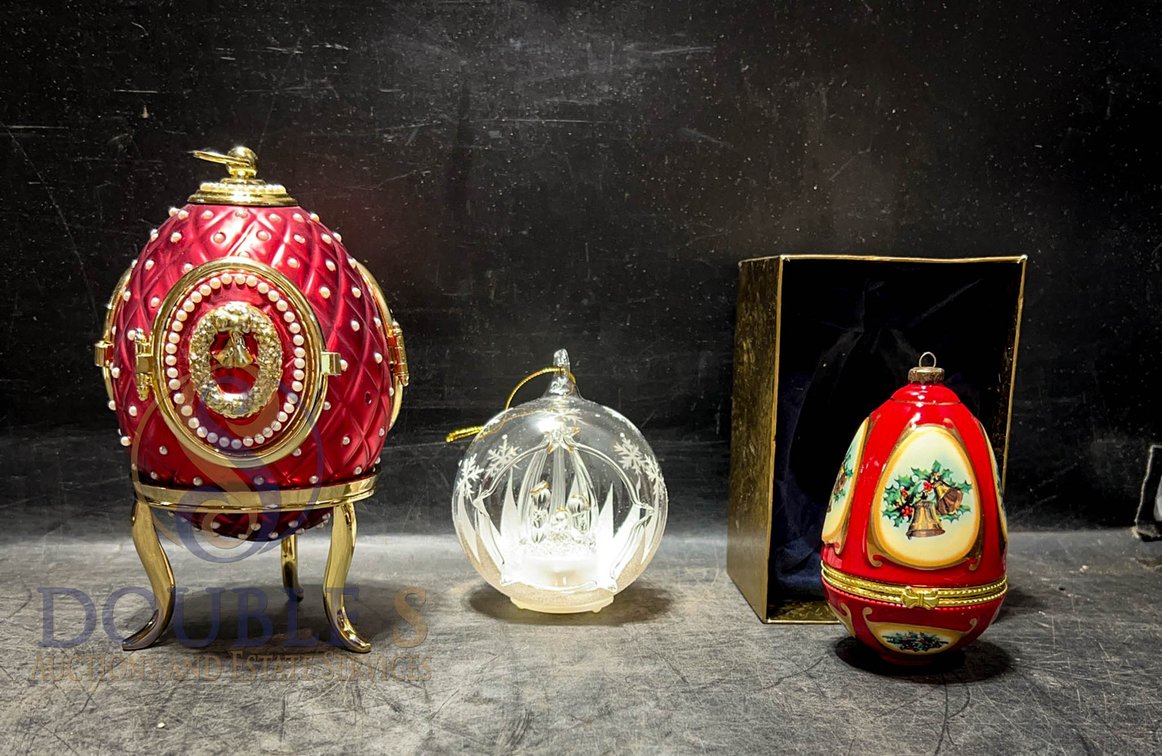 Festive Egg and Ball Ornaments