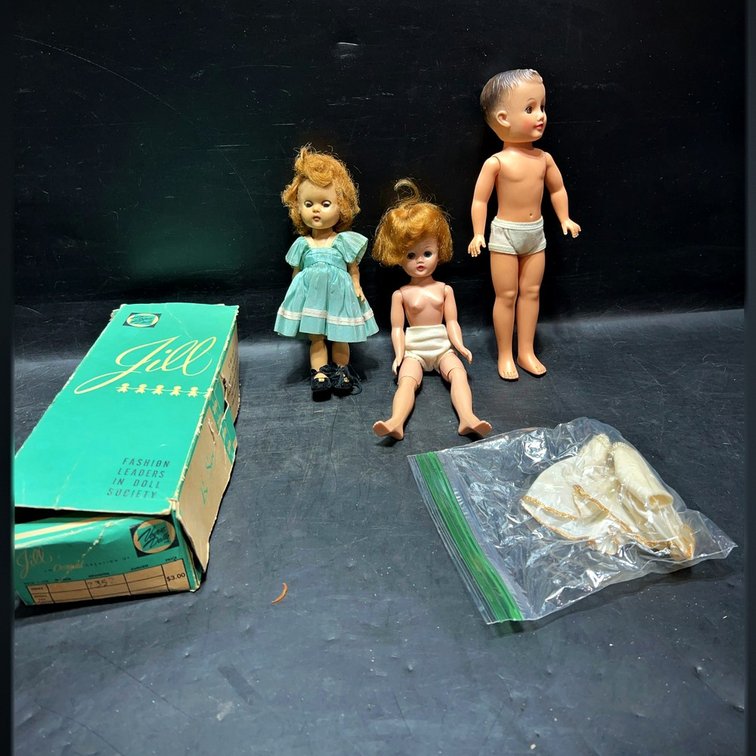Vogue Jill, Ginny, and Vogue Boy Dolls With Box