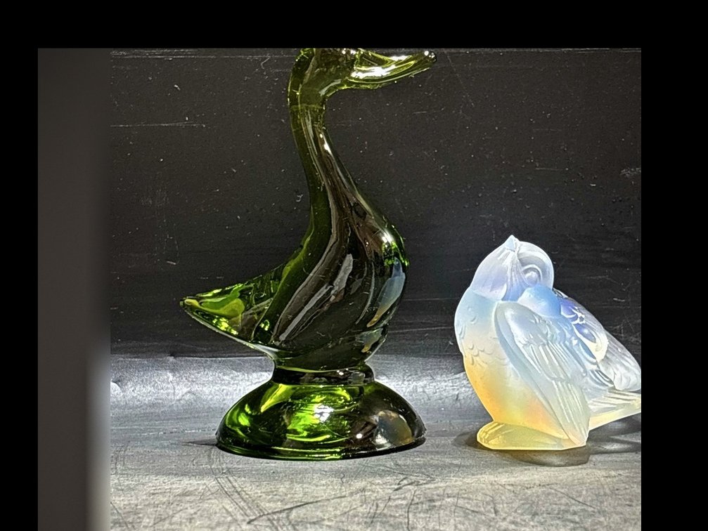 Glass Bird Figurines, 3-Inch and 5-Inch
