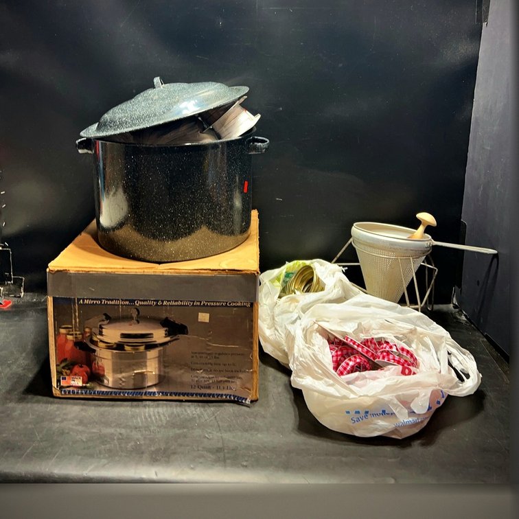 Canning and Pressure Cooker Lot with Accessories