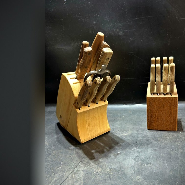 Wooden Knife Blocks with Assorted Knives