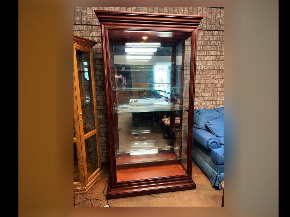 Large Glass Display Cabinet, 81" High