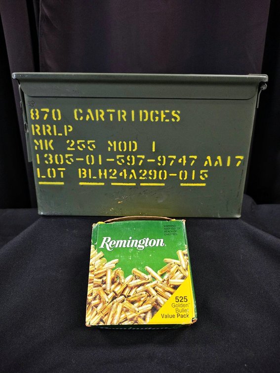 Remington .22 LR Ammo 525 Count in Metal Ammo Can