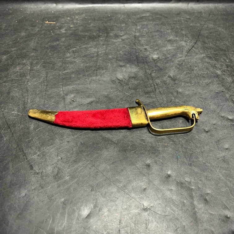 Small Indian Brass Handle Dagger with Sheath