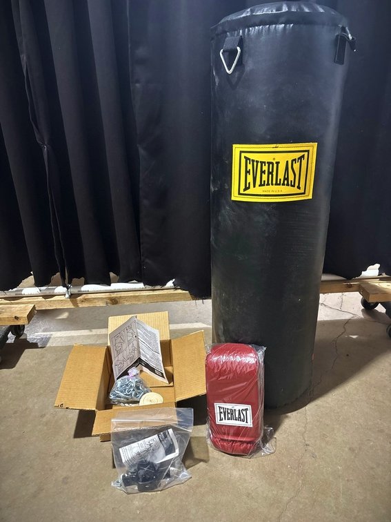 Everlast Punching Bag Set With Gloves & Mounts