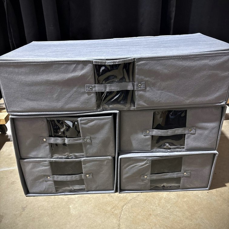 Huggable Hangers Stackable Storage Boxes Set
