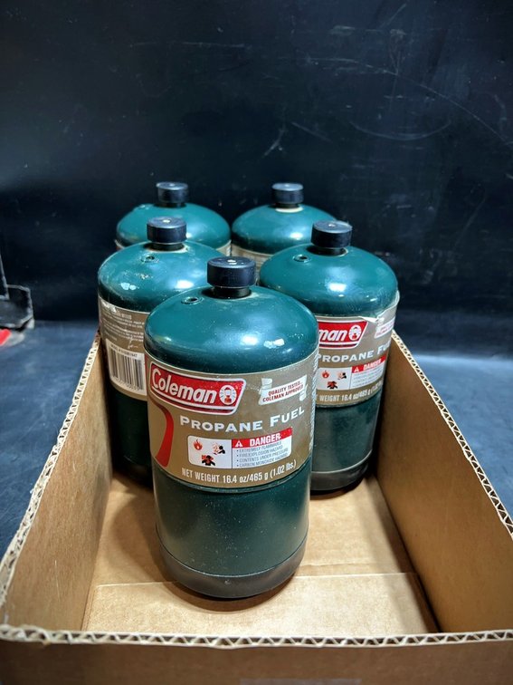 5 Coleman Propane Fuel Cylinders 16.4oz
