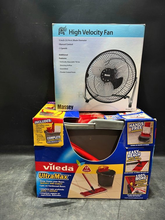 Vileda UltraMax Mop Set & Massey 9" Fan
