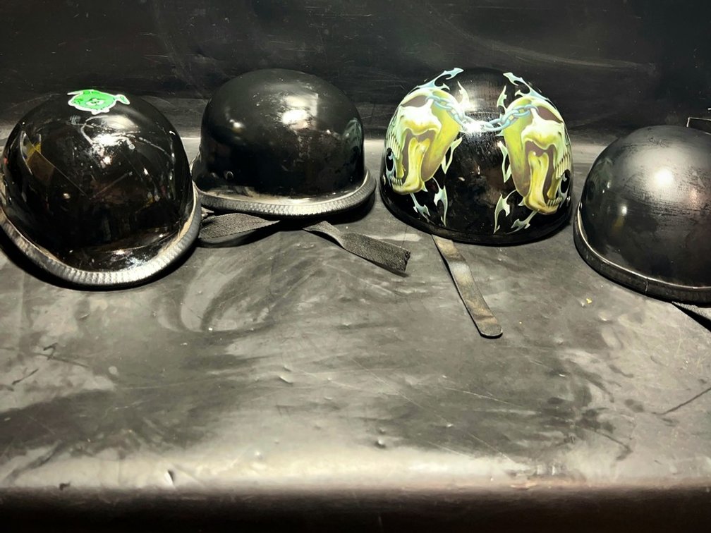 4 Novelty Motorcycle Half Helmets