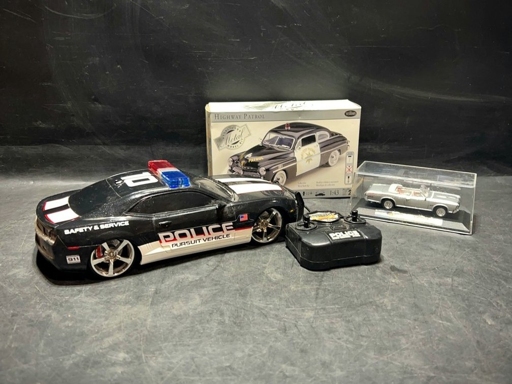 Police Toy Car Lot With Models and RC Car
