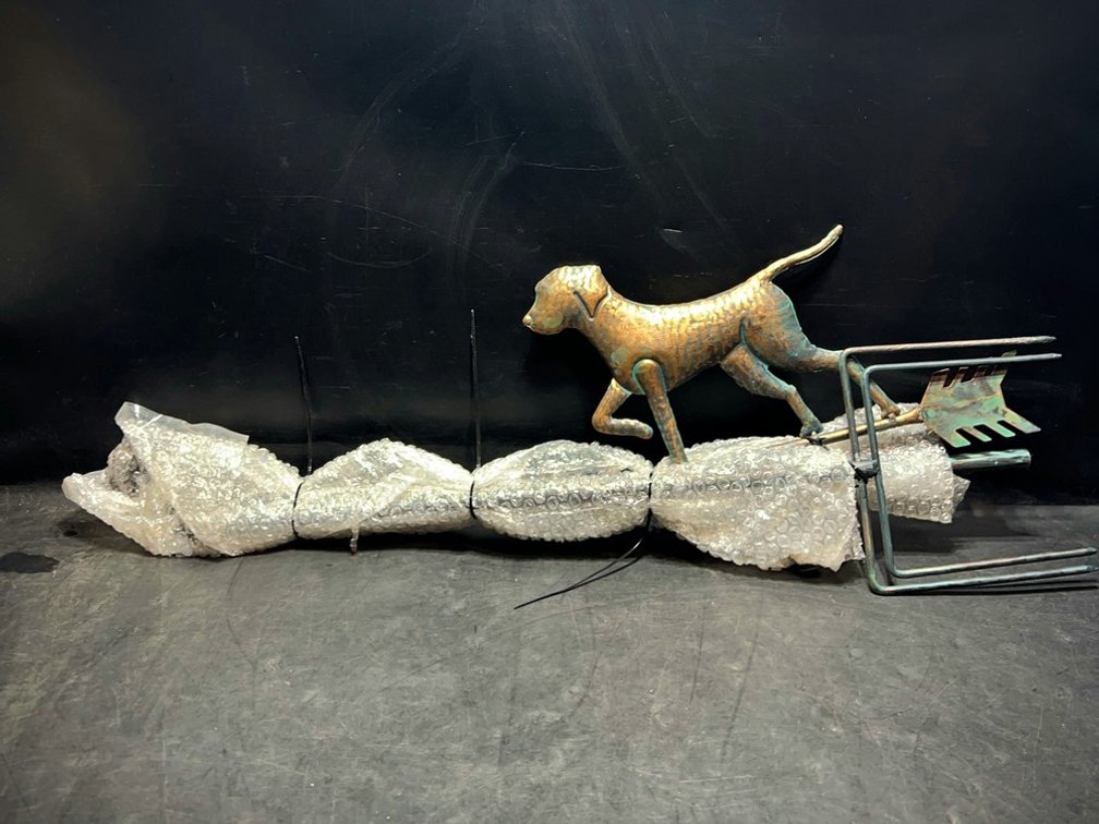Cast Metal Dog Weathervane With Arrow Mount