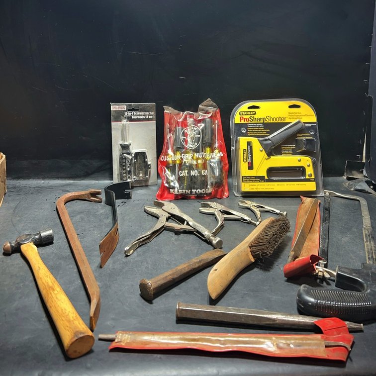 Hand Tool Lot Stanley, Klein, Tool Bench Sets