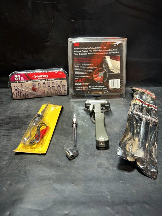 Automotive Tools Lot: Husky, 3M Tape, Tester