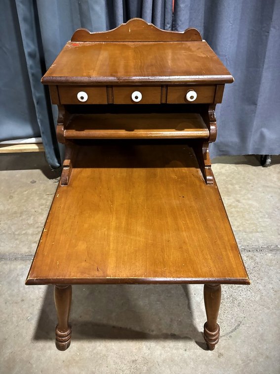 Wooden Writing Desk with Three Drawers