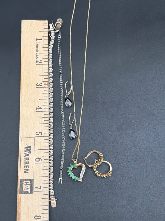 925 Sterling Silver and Gold Jewelry Lot