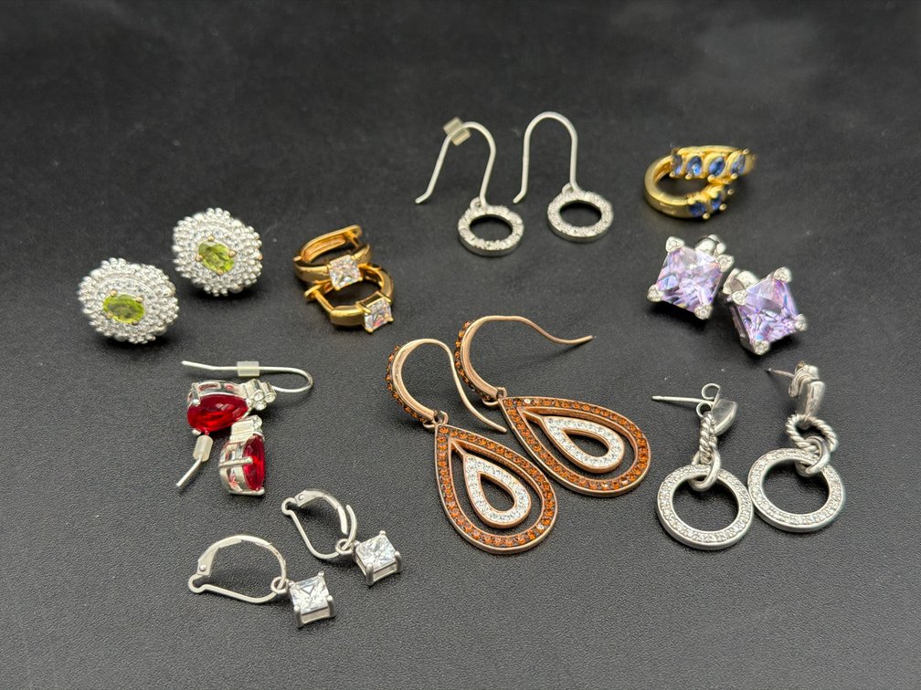 Earrings and Ring, Some Marked 925