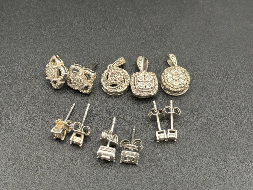 925 Marked Silver Pendants and Earrings