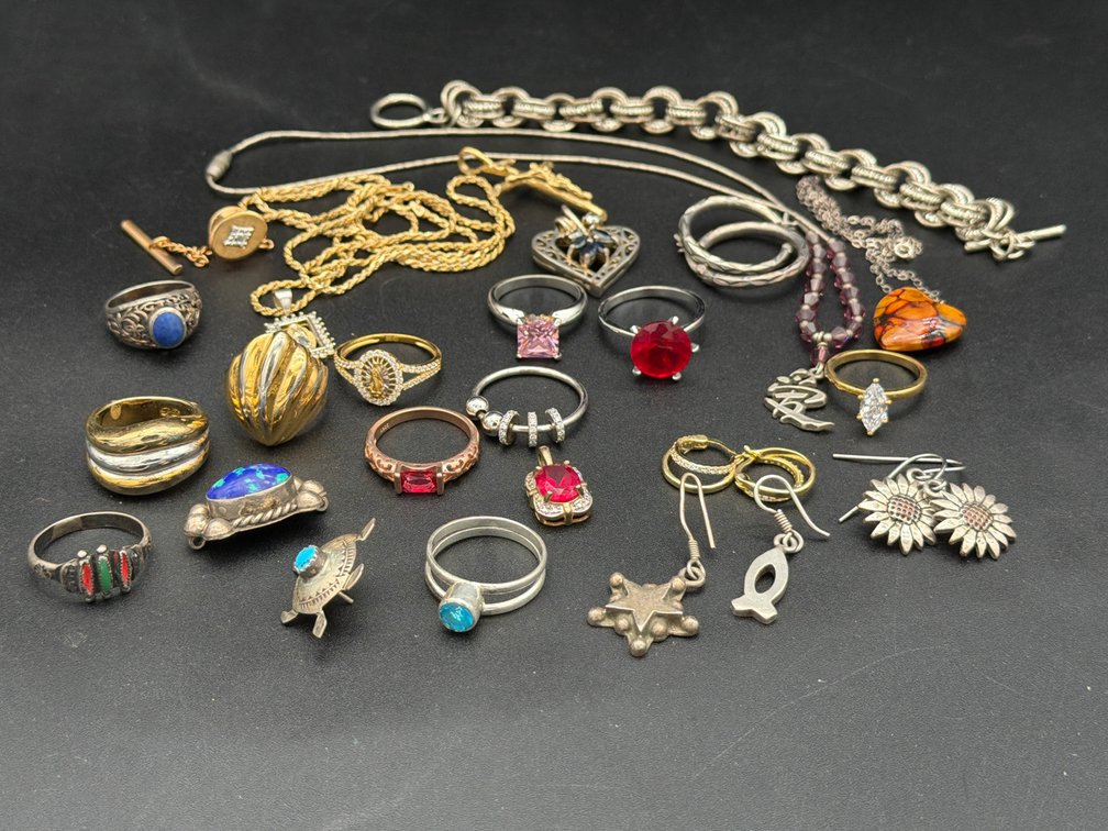 Costume Jewelry Rings, Necklaces, Earrings