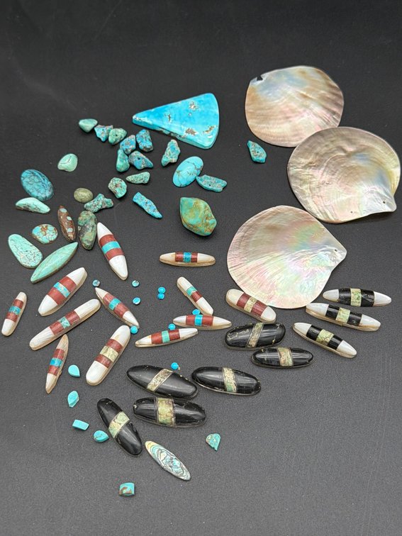 Turquoise Cabochons and Inlay Beads Lot