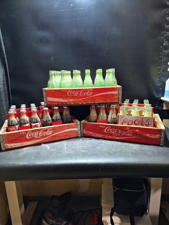Coca-Cola Crates With Glass Bottles, 3 Sets