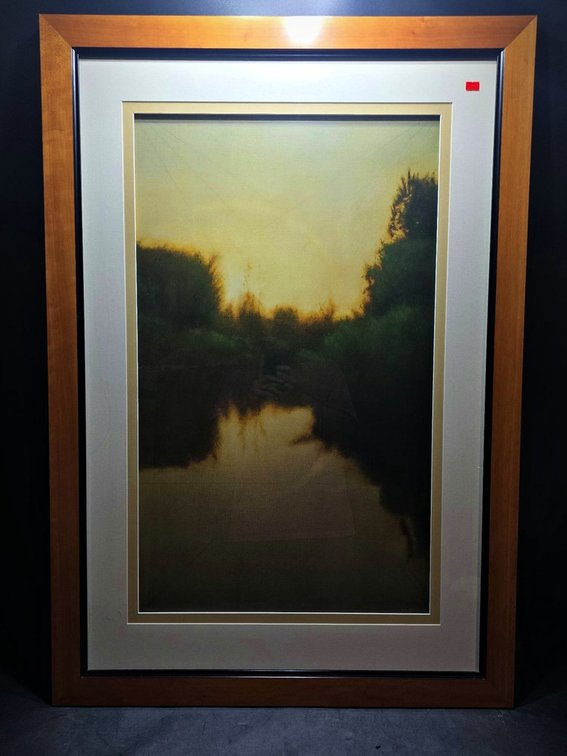Framed Landscape Artwork, 13.5 x 44 In.